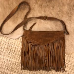 Suede Fringe Bag